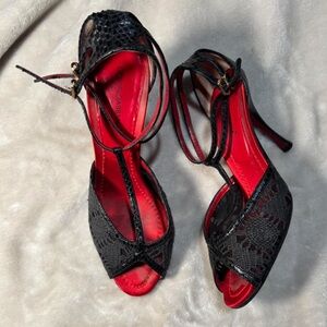 Dolce & Gabbana vintage lace open toe heels